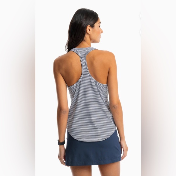 SOUTHERN TIDE Performance Collection Cherise Tank Navy White Stripe Size Medium - Picture 3 of 9